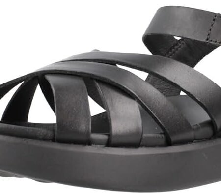 Girls' Black Ankle-Strap Fashion Sandals