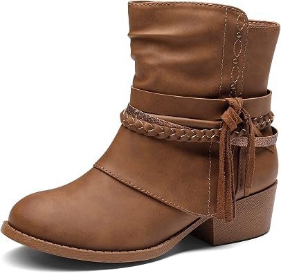 Girls' Ankle Boots with Side Zipper