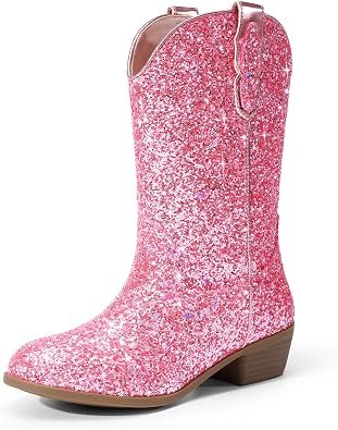 Girls' Mid-Calf Western Cowgirl Boots