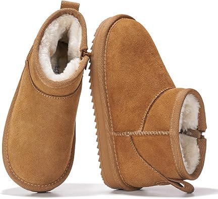 Girls' Genuine Leather Winter Ankle Boots