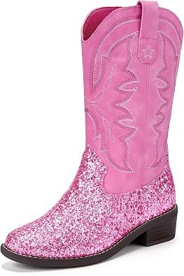 Kids' Glitter Western Cowgirl Boots