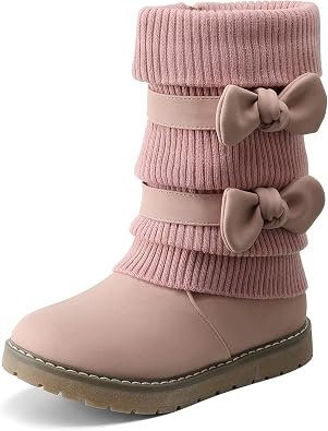 Girls' Mid-Calf Faux Fur Snow Boots